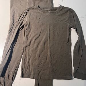 Olive Long Sleeve Top and Pants Set